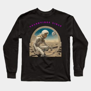 Galentine girl spacewoman Long Sleeve T-Shirt